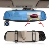 מצלמת רכב DVR עם מראה משולבת